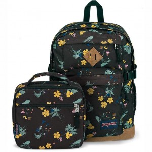 Mochila Para Portátil JanSport DARK FLORA BUNDLE Mochilas Marrones | ECJBT87264