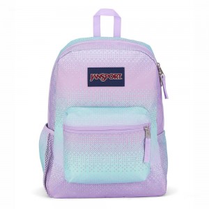 Mochilas escolares JanSport CROSS TOWN Mochilas Moradas Verde | DECKV75455