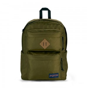 Mochilas escolares JanSport Double Break Mochilas Verde Oliva | ECZDE72162