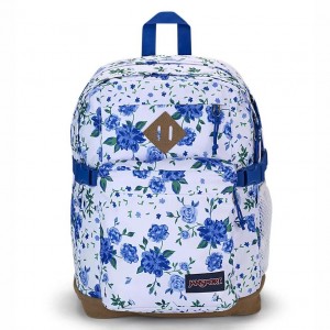 Mochilas escolares JanSport SUEDE CAMPUS Mochilas Blancas Azules | ZECMJ54173