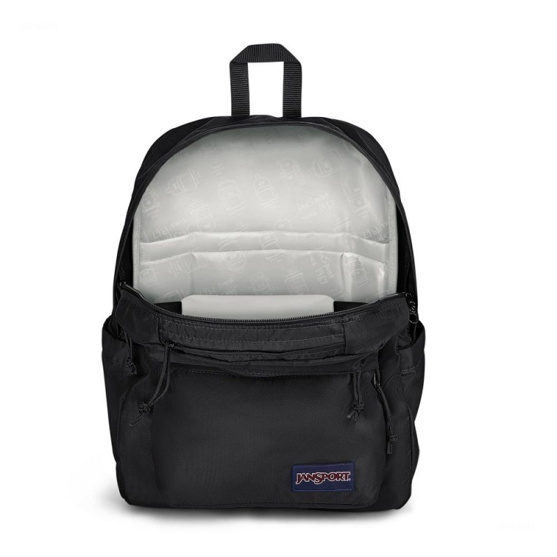 Mochila Para Portátil JanSport Double Break Mochilas Negras | BECSO16631