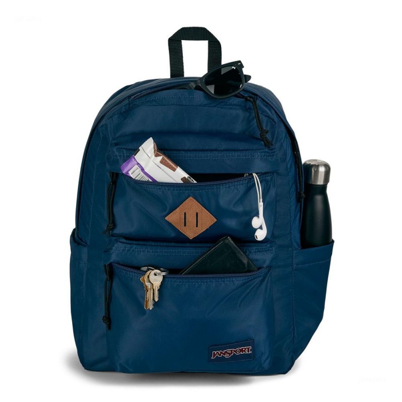 Mochila Para Portátil JanSport Double Break Mochilas Azul Marino | ECIIZ96691