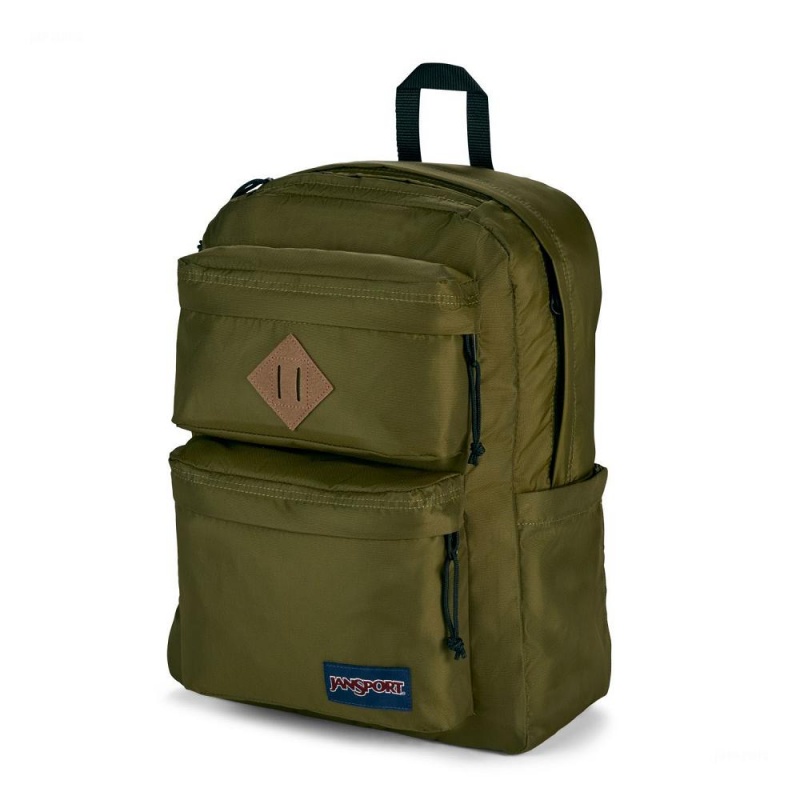 Mochila Para Portátil JanSport Double Break Mochilas Verde Oliva | EECHC64908