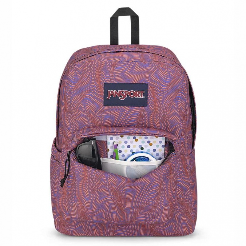 Mochila Para Portátil JanSport SuperBreak® Plus Mochilas Moradas Naranjas | ECNZX85717