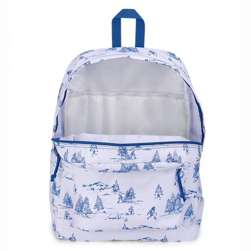 Mochila Para Portátil JanSport SuperBreak® Plus Mochilas Blancas Azules | GECUC98237