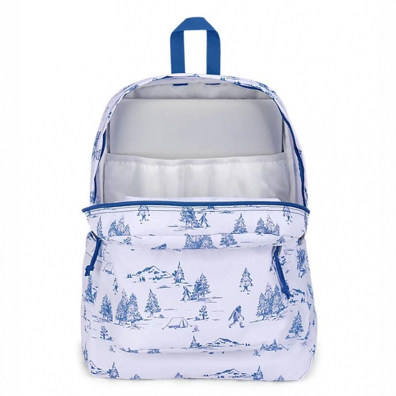 Mochila Para Portátil JanSport SuperBreak® Plus Mochilas Blancas Azules | GECUC98237