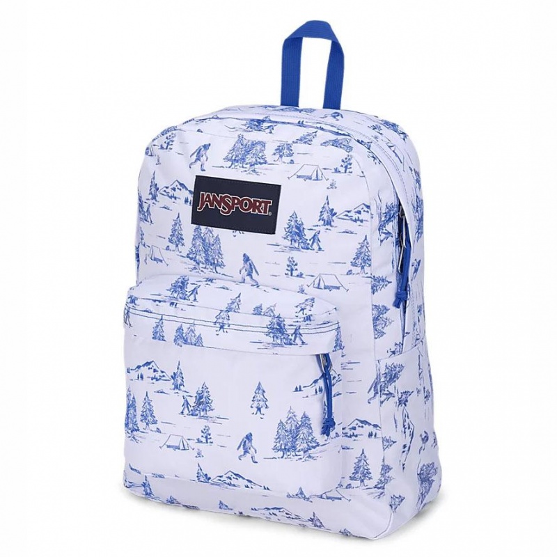 Mochila Para Portátil JanSport SuperBreak® Plus Mochilas Blancas Azules | GECUC98237