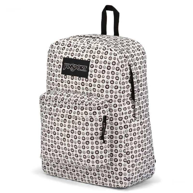 Mochila Para Portátil JanSport SuperBreak® Plus Mochilas Blancas Negras | DECVO51776