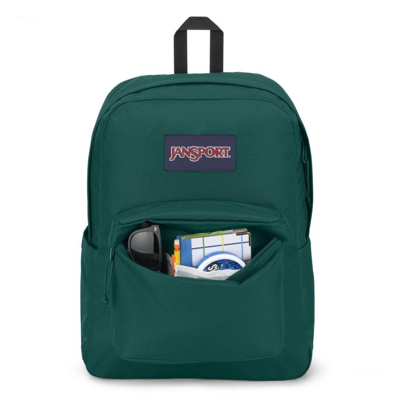 Mochila Para Portátil JanSport SuperBreak® Plus Mochilas Verde Oscuro | ECEGJ56817