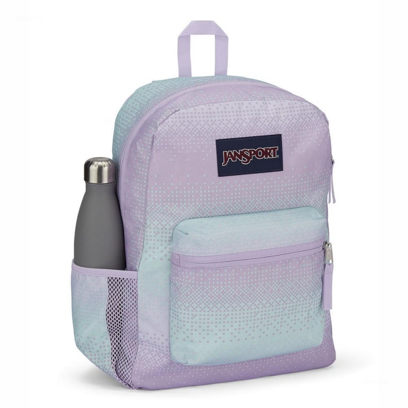 Mochilas escolares JanSport CROSS TOWN Mochilas Moradas Verde | DECKV75455