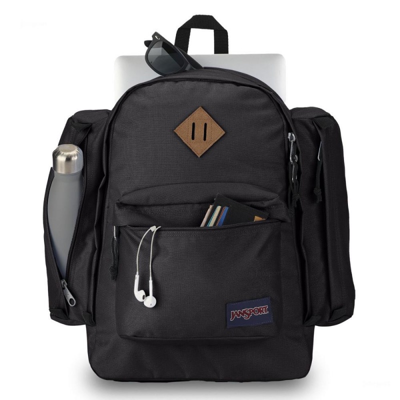 Mochilas escolares JanSport Field Pack Mochilas Negras | ECJBT88256