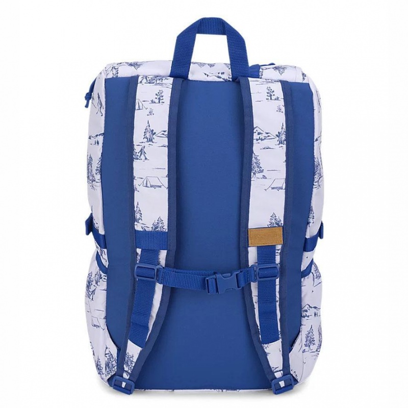 Mochilas escolares JanSport Hatchet Mochilas Blancas Azules | FECUI73329