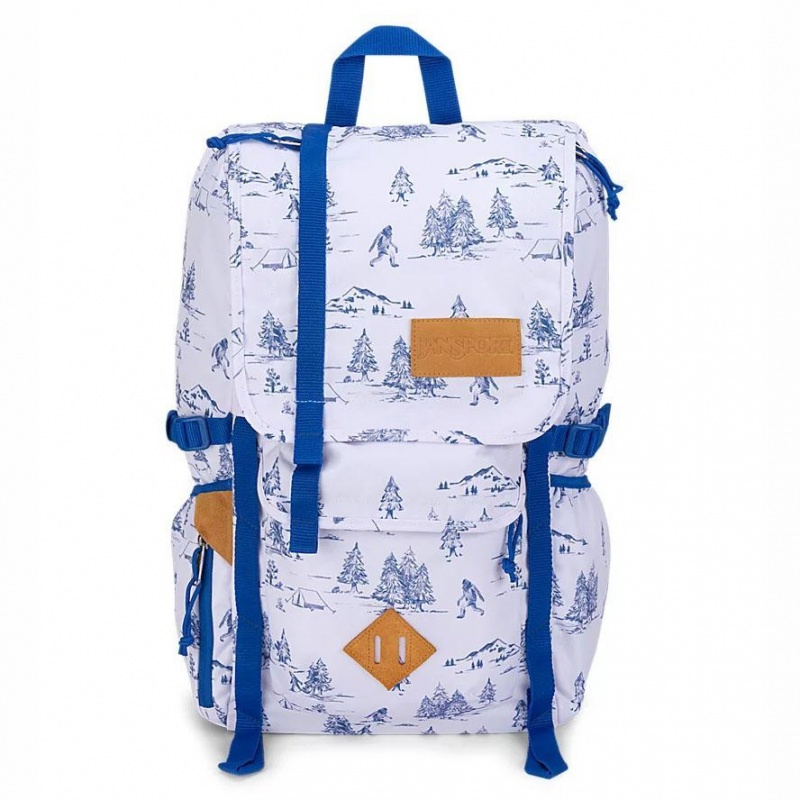 Mochilas escolares JanSport Hatchet Mochilas Blancas Azules | FECUI73329