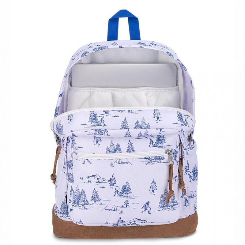 Mochilas escolares JanSport Right Pack Mochilas Blancas Azules | PECER55782